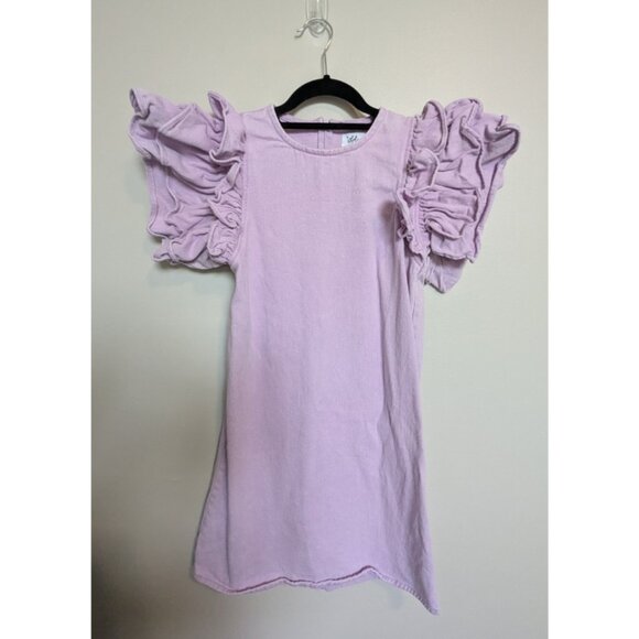 Lavender Haze Ruffle Denim Dress - Picture 2 of 3